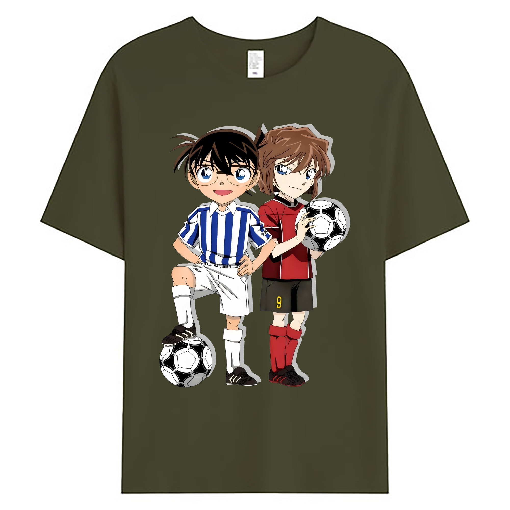 （画像用） 名探偵コナン 灰原 哀 はいばら あい Detective Conan Anita Hailey、Vi Graythorn Haibara Ai 綿100％ メンズ半袖Tシャツ｜肌触りやわらか＆通気性